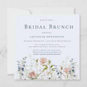 Elegant vildblommabridal shower brunch inbjudningar
