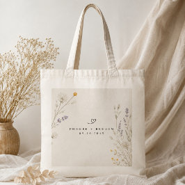 Elegant vildblommabröllop tygkasse