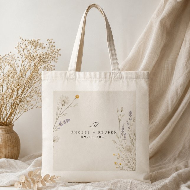 Elegant vildblommabröllop  tygkasse (Skapare uppladdad)