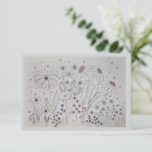 Elegant Vildblommeäng Bröllop RSVP-kort OSA Kort