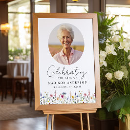 Elegant Vildblomsfoto Firande av Livet Poster