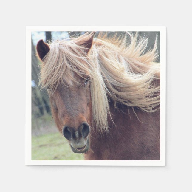 Elegant Vildhäst Pappersservett (Framsidan)