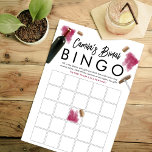 Elegant Vin Älskare Bingo-spelkort<br><div class="desc">Snygg och modern design som du enkelt kan anpassa. Du kan spela med den i en möhippa,  en bachelorette-fest,  en lingerie party eller en födelsedagsfest. Anpassa den med alla dina data.</div>