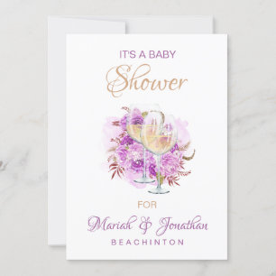 *~* Elegant Vin Cheese BABY SHOWER Inbjudningar