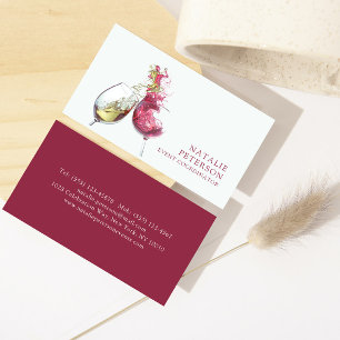 Elegant vin dans evenemangsplanerare visitkort