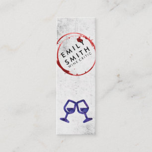 Elegant Vin Glass Rustic   Toast   Vin Stain Mini Visitkort