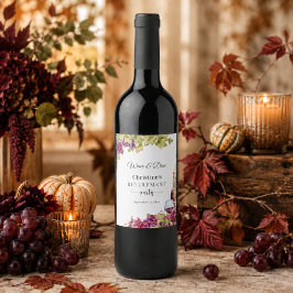 Elegant vin- och middags- pensionsfest-flaska vinflaska etikett