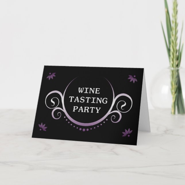 elegant vin provsmakarinbjudningar inbjudan (Framsida)