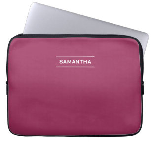 Elegant Vin Red med Namn Laptop sleeve