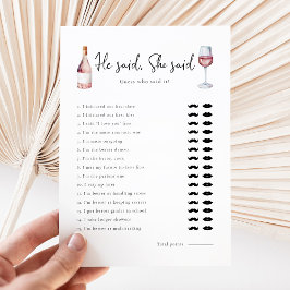 Elegant Vin sa att hon sa Möhippa Game