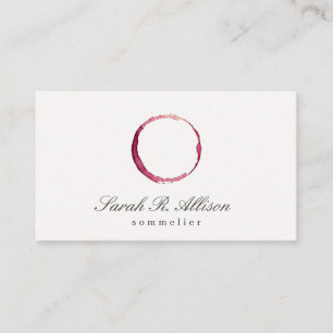 Elegant Vin Stain Sommelier Visitkort