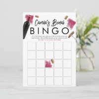 Elegant vinälskare Bingo spelkort