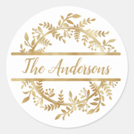 Elegant Vine Löv, ytterförsegling för kransfamilje Runt Klistermärke