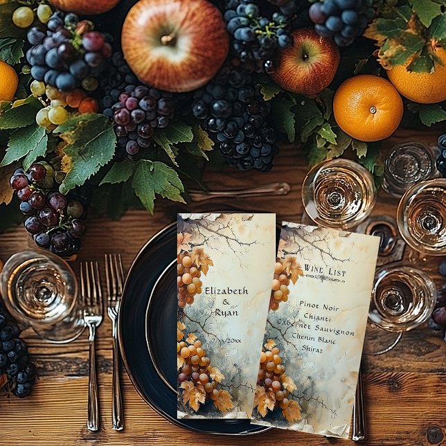 Elegant Vineyard Vin lista (Skapare uppladdad)