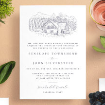 Elegant vinillustration formell bröllop