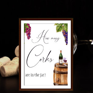 Elegant Vino Before Vows Winery Bröllopsduschspel Poster