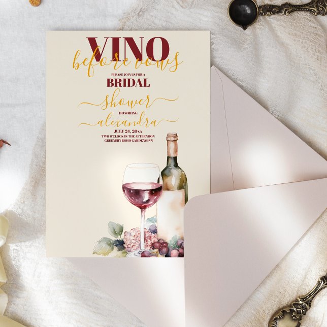 Elegant Vino före vems möhippa Inbjudningar (Skapare uppladdad)