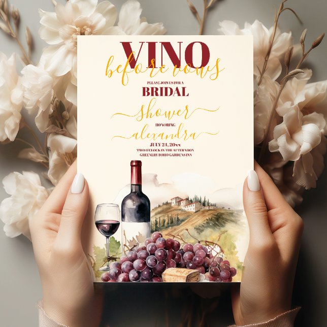 Elegant Vino före vems möhippa Inbjudningar (Skapare uppladdad)