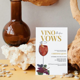 Elegant Vino före vows Möhippa vin Inbjudningar