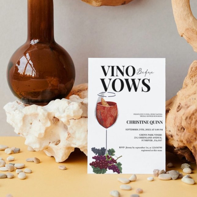 Elegant Vino före vows Möhippa vin Inbjudningar (Skapare uppladdad)