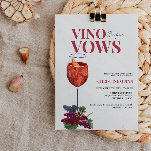 Elegant Vino före vows Möhippa vin Inbjudningar (Skapare uppladdad)