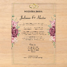 Elegant vinröd och guld Blommig Bröllop