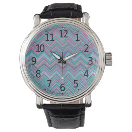 Elegant Vintage Abstrakt Pastel Chevron Mönster | Armbandsur