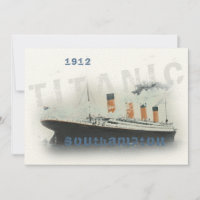 Elegant Vintage Anpassad Text Titanic Inbjudan