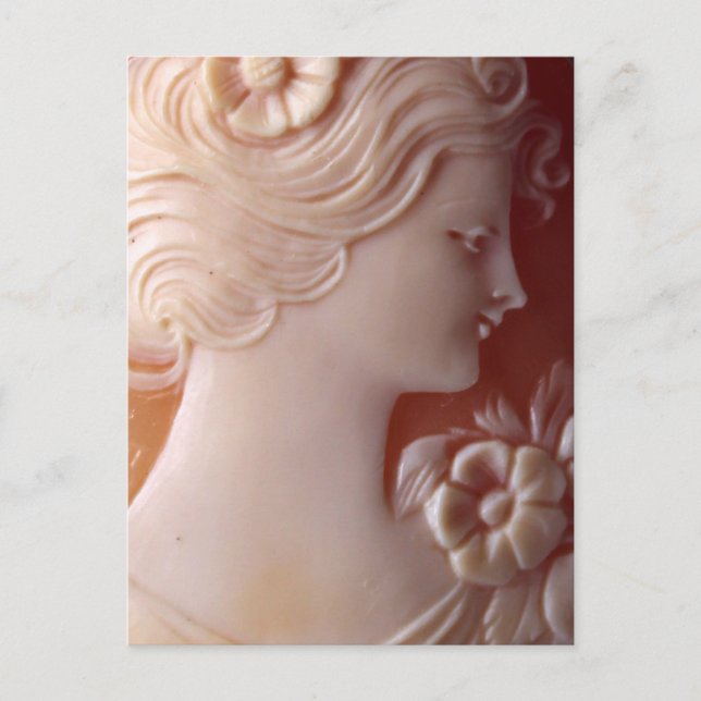 Elegant vintage Antique Cameo Vykort (Framsida)