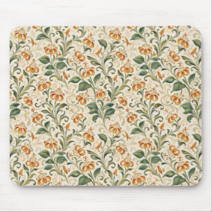 Elegant Vintage Apelsinlilyja Blommönster Musmatta