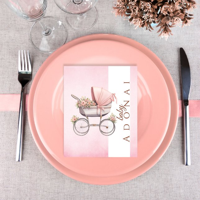 Elegant Vintage Baby Carriage Plate Dekoration (Skapare uppladdad)