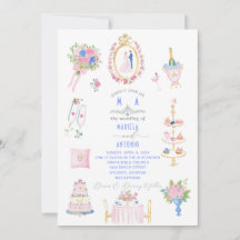 Elegant Vintage Baroque Watercolor Wedding Flowers