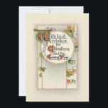 Elegant Vintage Bästa jul-Önskemål med Ivy Julkort<br><div class="desc">Elegant klassisk bästa julstjära Önskemål i ornattypografi förnimd med ivy- och guld-stjärnor på krona. Baksidan har anpassningsbarnas kompletterande grafik med redigerbar fält.</div>