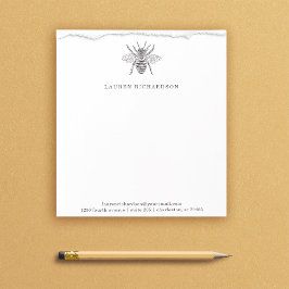 Elegant Vintage Bee Anteckningsblock