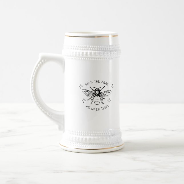 Elegant Vintage Bee Coffee Mugg (Vänster)