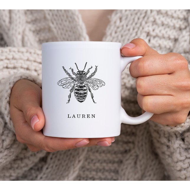 Elegant Vintage Bee Kaffemugg (Skapare uppladdad)