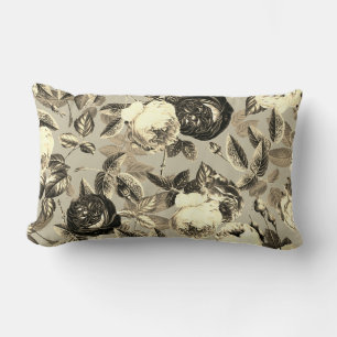 Elegant Vintage Beige Ro Lumbarkudde