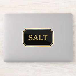 Elegant Vintage Black and Guld Pantry-etikett Klistermärken