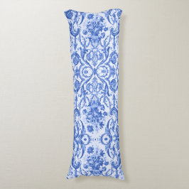 Elegant vintage Blått roile de jouy blue white Kroppskudde