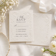 Elegant Vintage Blommig Bröllopspräglad Stil