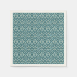 Elegant Vintage Blommig Damask - Klassisk Ornament Pappersservett