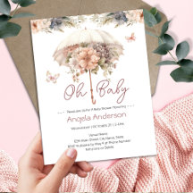 Elegant Vintage Blommig Paraply Bebisens Första St