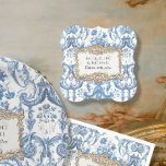 Elegant Vintage Blommigt Blue and White Guld Möhip Underlägg Papper<br><div class="desc">För en verkligt elegant, en minnesvärd Möhippa, är detta färska och contemporary, men vintagens blått och vitt tema perfekt. Grafiskt designade, tredimensionella tittar baroque rococo guld ram placeras över en Fransk av elegant vintage eller en engelsk klassisk blommigt tapet mönster. Originalteckningen återställdes på ett smärtsamt sätt och blev grafiskt designad...</div>