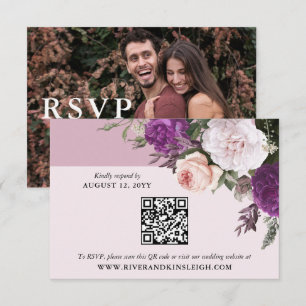 Elegant Vintage Blommigt Digital Bröllop OSA Card Inbjudningar