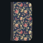 Elegant Vintage Blommigt Ro Fodral<br><div class="desc">Fodral har en blå bakgrund i den elegant vintagen blommigt ro mönster.</div>