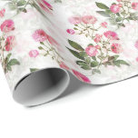 Elegant Vintage Blommigt Rosa Flowers Presentpapper<br><div class="desc">Elegantens blomning är papper med söt rosa blommor. Vintagens blommigt presenterar tillfällen inklusive födelsedagar för henne och möhippor.</div>