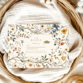 Elegant Vintage Blommigt Studenten OSA kort