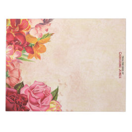 Elegant Vintage Blommotiv | Vintagepapper | Färgri Anteckningsblock
