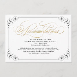 Elegant vintage blomsterrik kalligrafi inredning tilläggskort