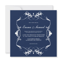 Elegant Vintage Blomstrande Spara datumet